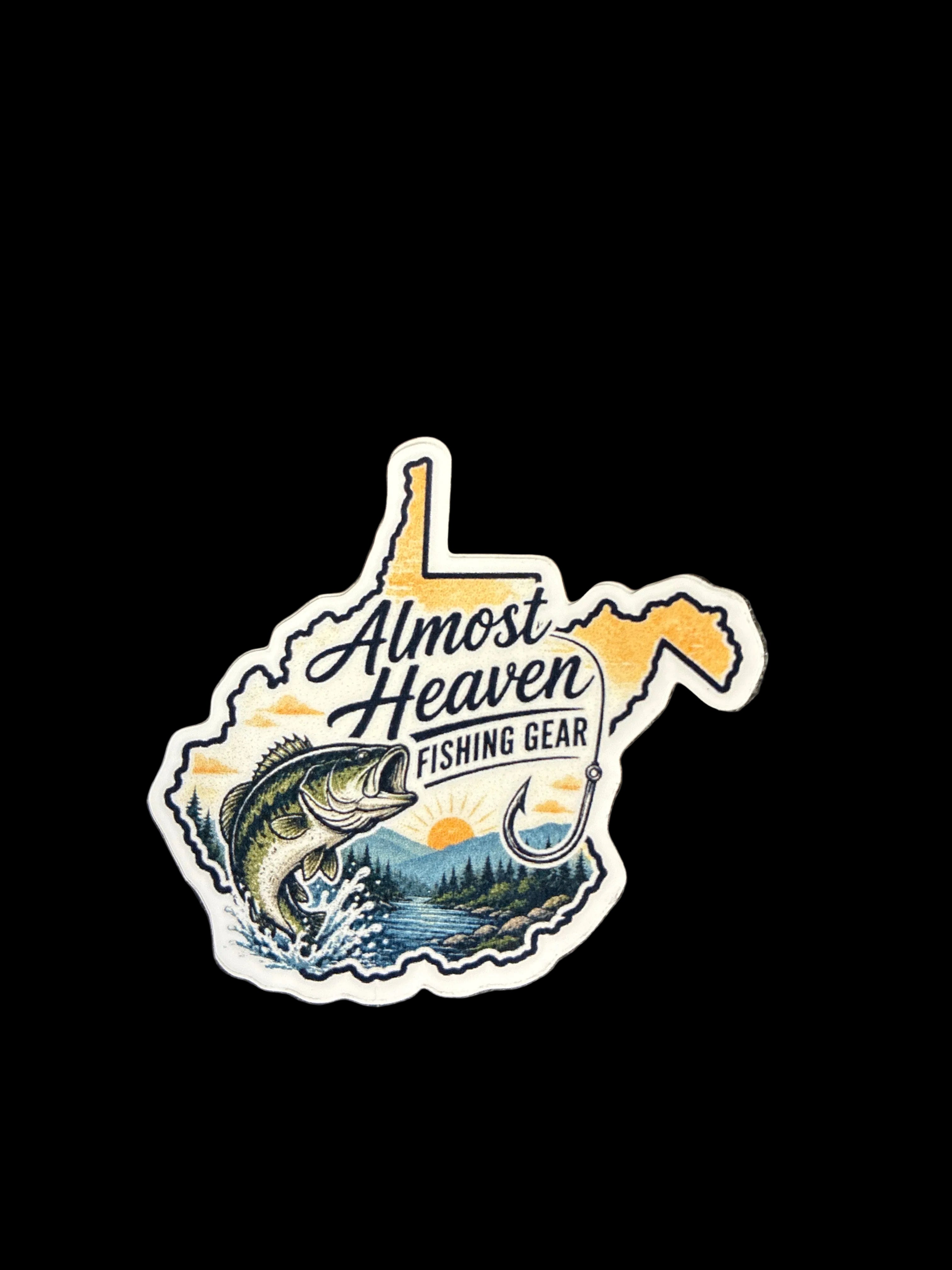 Almost Heaven Fishing sticker